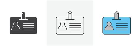 Id Badge Icon Set 46149281 Vector Art At Vecteezy