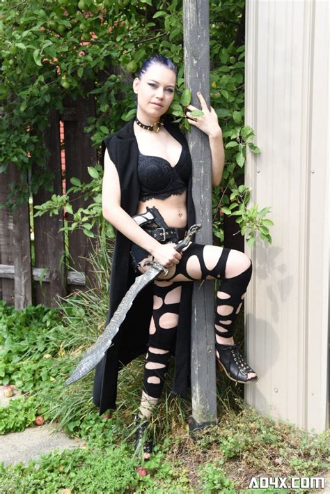 Lesbian Kira Burn Scissoring With Her Hot Goth GF Maddy McKenzie Photos