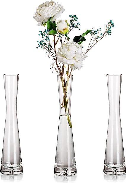 Amazon De Glasseam Blumenvase Modern Glasvasen Schmal Er Cm Hoch