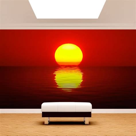 🥇 Photo wall murals Sun sunset sea 🥇