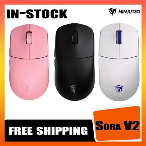 In Stock Ninjutso Sora V2 Paw3395 Dual Mode Mouse Wireless Lightweight