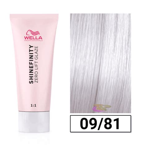 Coloración Shinefinity 09 81 Rubio Muy Claro Perla Ceniza 60 Ml Wella 8