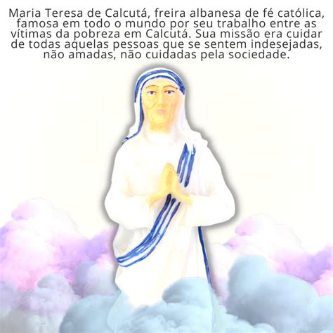 Cras Madre Tereza De Calcutá - MADRE TEREZA DE CALCUTÁ 14,5X6 CM REF 15113 - Minha Terra Santa