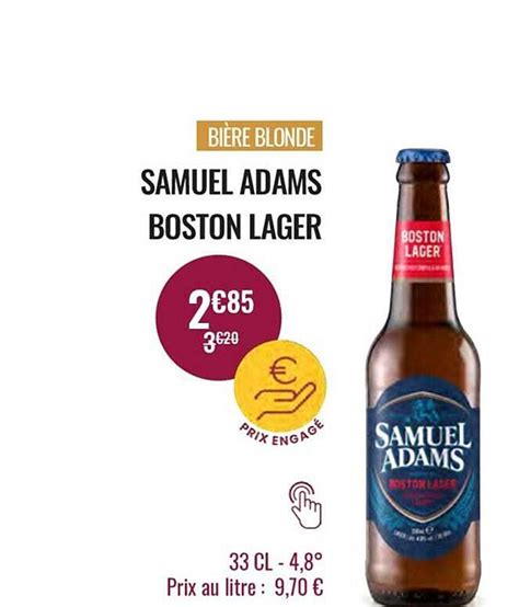 Promo Bière Blonde Samuel Adams Boston Lager chez Nicolas iCatalogue fr