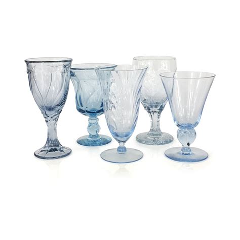 Vintage Light Blue Goblets Sundrop Vintage