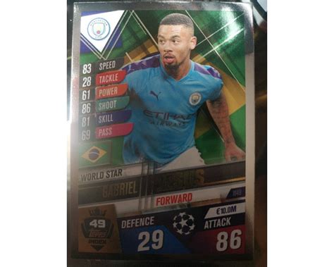 Match Attax 101 20192020 Gabriel Jesus World Star 49