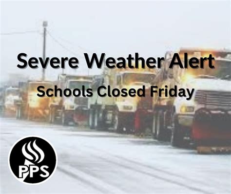 Portland Public Schools On Twitter Weather Alert All School