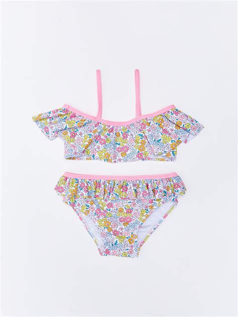 PEMBE Esnek Kumaştan Kız Bebek Bikini Takımı S26166Z1 LT4 LCW