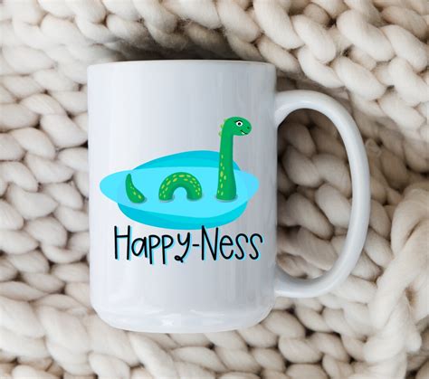 Happy Ness Mug Cute Loch Ness Monster Funny Cryptid Nessie Coffee Tea