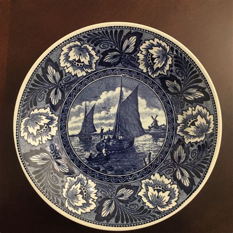 Boch Belgium Delfts Blue Flow Plate Etsy