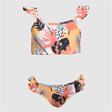 Carina Bikini Con Volados Citrus Araliz