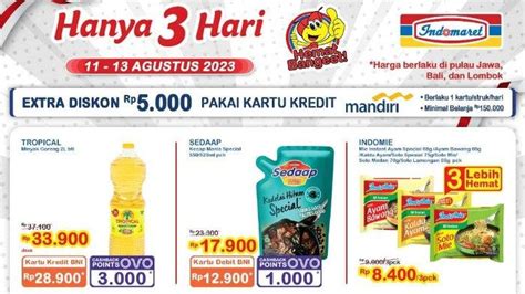 Promo Jsm Indomaret Agustus Extra Diskon Rp Bayar