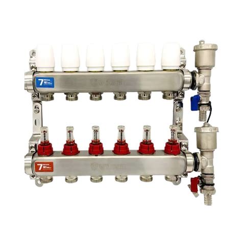 ViEiR Коллекторная группа (НЕРЖ) 1" х 3/4", с расход-ми 6 выходов VR113 ...