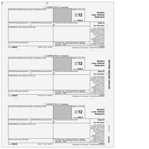 Form 1098-E, Student Loan Interest Statement, Recipient Copy C