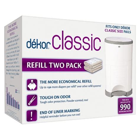 Dekor Classic Diaper Pail Refills - 2pk : Target