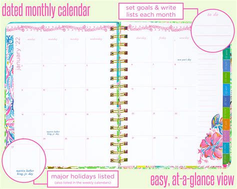 Lilly Pulitzer Jumbo Planner Daily Weekly Monthly Hardcover