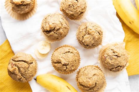 Healthy Banana Muffins - Beaming Baker