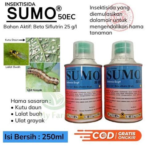 Sumo Ec Kemasan Ml Insektisida Pembasmi Ulat Grayak Dan Lalat