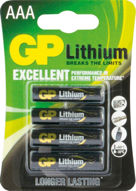 GP LI4 AAA: Lithium battery, AAA (Micro), 4pack at reichelt elektronik