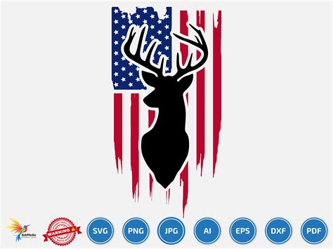 Deer Hunter Svg Deer American Flag Svg Hunting Dad Svg Usa Etsy Canada