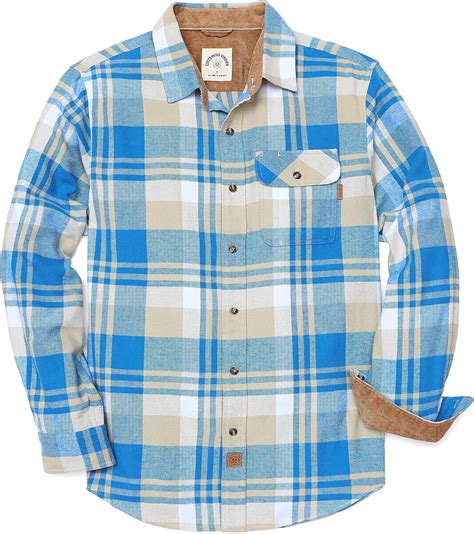 Dubinik Flanellhemd Herren Kariert Flanellhemden Langarm Casual Button