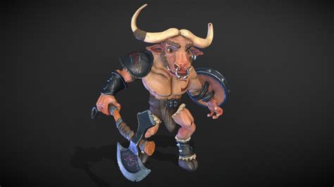 Minotaur Stylized Character 3D Model By Vladimir VladimirZ