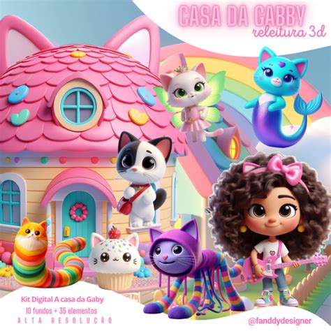 Foto Da Casa Mágica Da Gabi - A Casa Mágica da Gabby - Kit Digital para Impressão