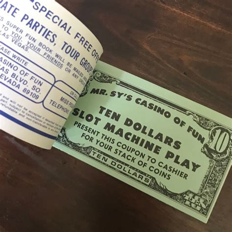 Vintage Las Vegas Coupon Book, Mr. Sy's Casino of Fun C.1970s, Made in