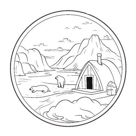 North Pole Coloring Page Coloring Corner