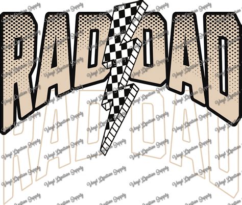 Rad Dad Lightning Bolt Vinyl Creation Supply