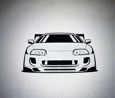 STL file Toyota Supra Mk4 Wall Art・3D print design to download・Cults