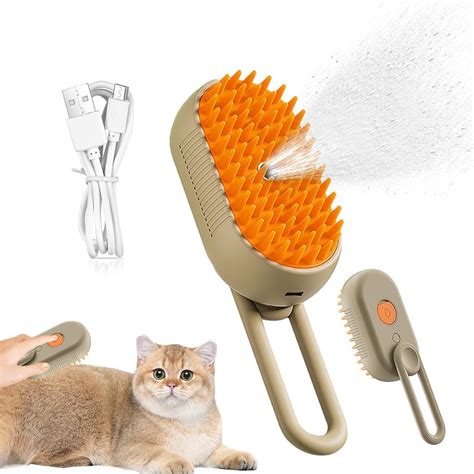 Escova A Vapor Para Gatos - Escova Para Gatos A Vapor 3 Em 1 Pente Stea-Autolimpante Escova ...