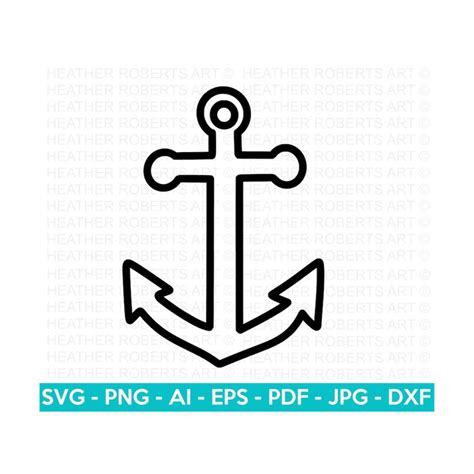 Anchor Outline Svg Nautical Svg Marine Svg Boat Anchor Ou Inspire Uplift