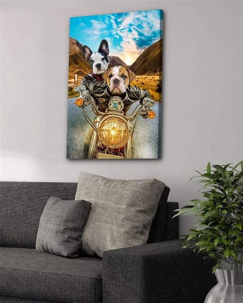 Custom Pet Portraits On Canvas Personalized Dog Canvases Doggovinci