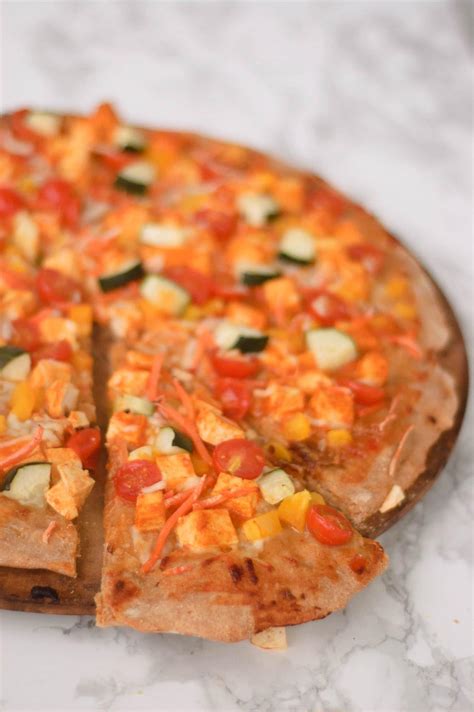 Sweet Spicy Thai Curry Pizza Food Above Gold