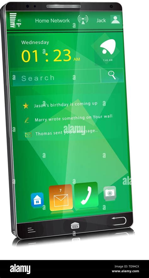 Modern Large Touchscreen Smartphone With Thin Display Edging Blue