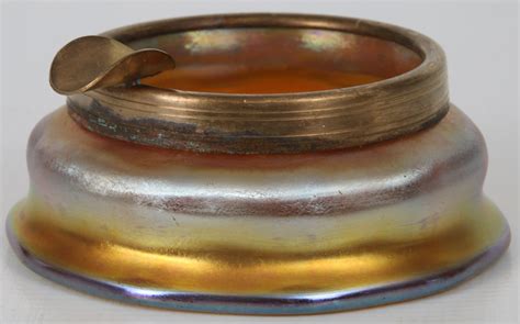Lot Tiffany Studios Favrile Glass Ashtray