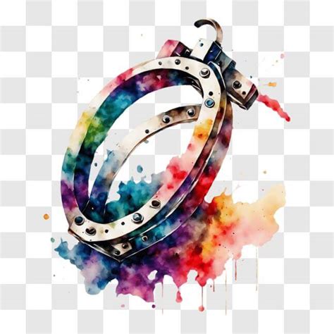 Download Colorful Handcuff Abstract Painting With Watercolor Splashes