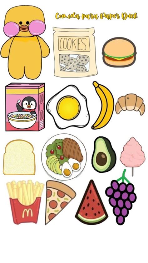 Comidas Para Paper Duck Para Imprimir