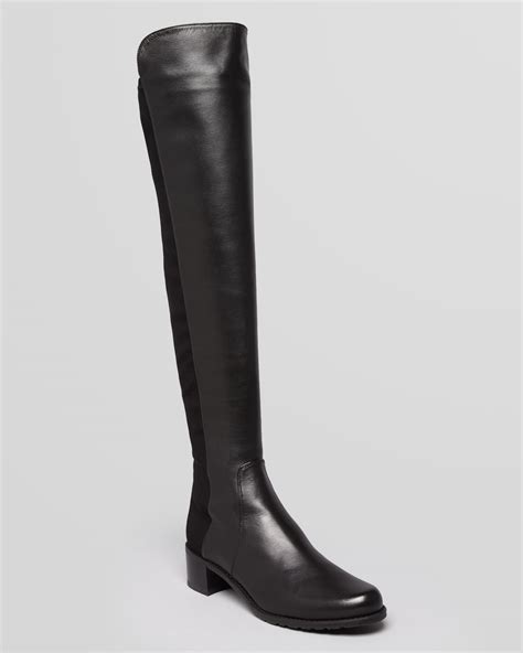 Stuart Weitzman Over The Knee Boots Reserve In Black Lyst