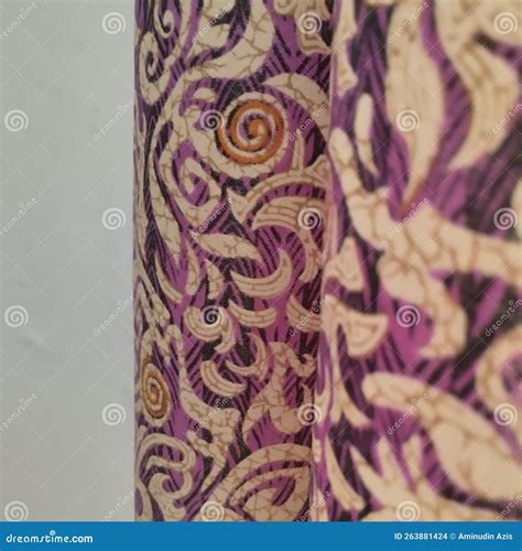 Violet Abstract Textile Batik Motif Stock Photo Image Of Abstract