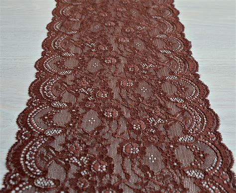 Lingerie Sewing Stretch Lace Trim Brown Floral Wide Lace Bra Etsy