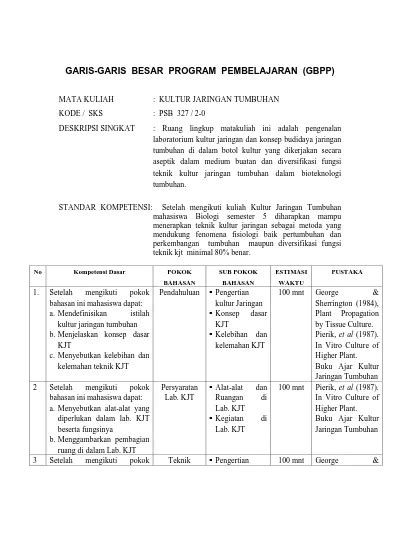 Top PDF KURIKULUM DAN GARIS GARIS BESAR PROGRAM PEMBELAJARAN PENDIDIKAN