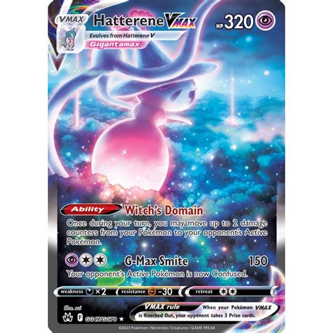 Hatterene Vmax Ultra Rare Crown Zenith Pokemon TCG Trading Card Game