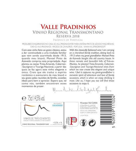 2018 Valle Pradinhos Reserva Tinto EVP