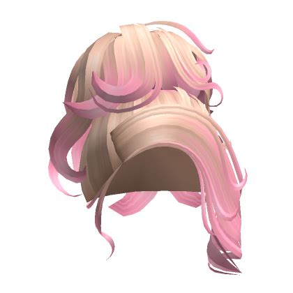 Blonde Pink Loose High Bun Roblox
