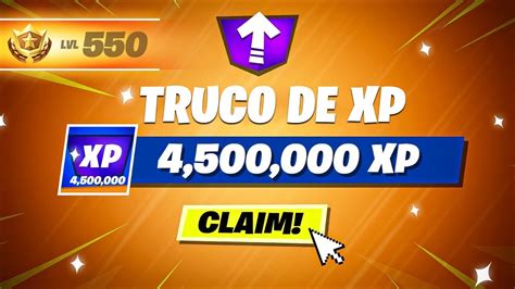 TRUCO XP INFINITA EN FORTNITE BUG DE XP FORTNITE MUY ROTO SUBIR