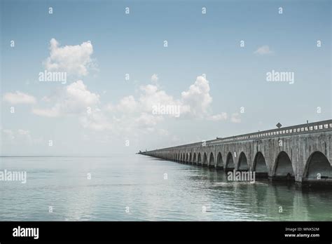 Long Bridge At Florida Keys Historic Overseas Highway And 7 Mile