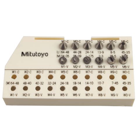 Mitutoyo Interchangeable Anvil Spindle Thread Tip Set