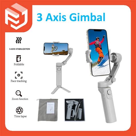 Axis Gimbal Stabilizer For Phone Anti Shake Selfie Stick Tripod Stick